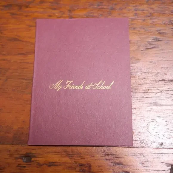 Vintage ‘My Friends At School’ Accordion Style Portrait Photo Portfolio Album