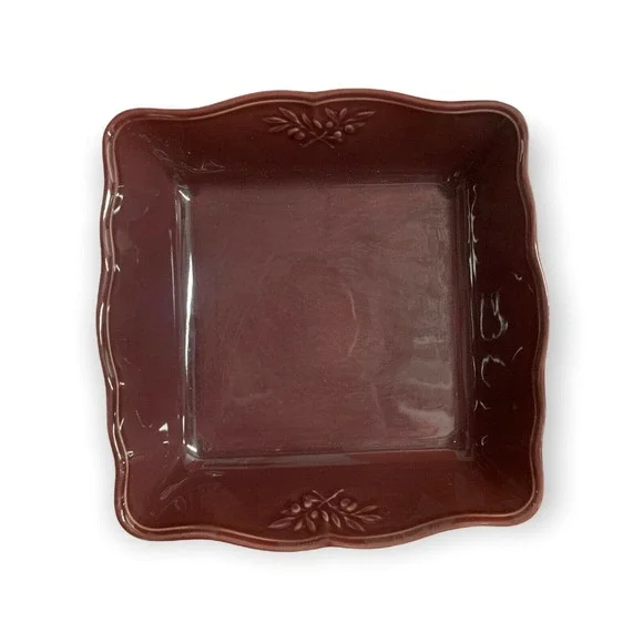 Sur La Table Egg Plant Purple Ceramic Baking Dish Portugal 10-3/8”
