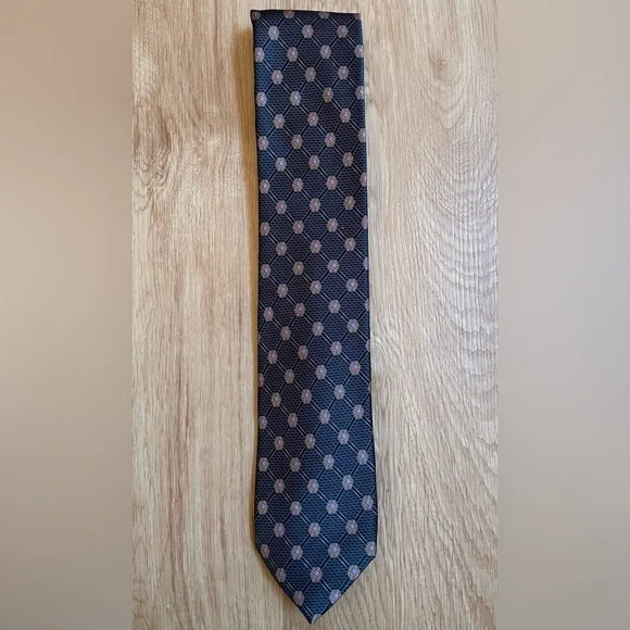 Nordstrom silk tie Robert Talbott gray purple hand sewn retails $175