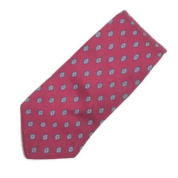 Vintage Christian Dior Tie, Red, Blue