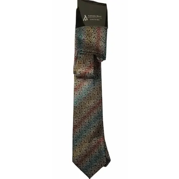 Antonio Ricci Tie‎ With Handkerchief New Paisley