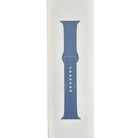 NWT Genuine Apple OEM Alaskan Blue Sport Band Watch Band Stainless Steel Pin 44