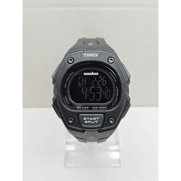 Timex Ironman 47mm 30Lap Digital Watch Indiglo Negative Display New Battery