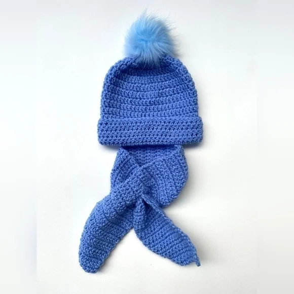Children's Crochet Hat and Scarf Set