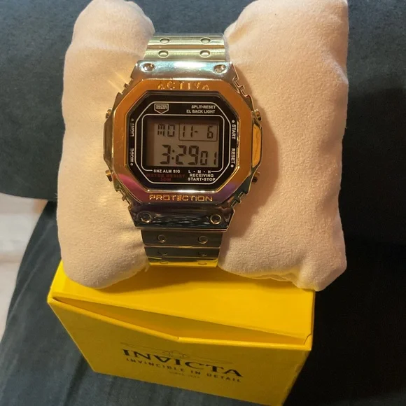 INVICTA x Activa Retro Gold Digital Sport 49mm Watch