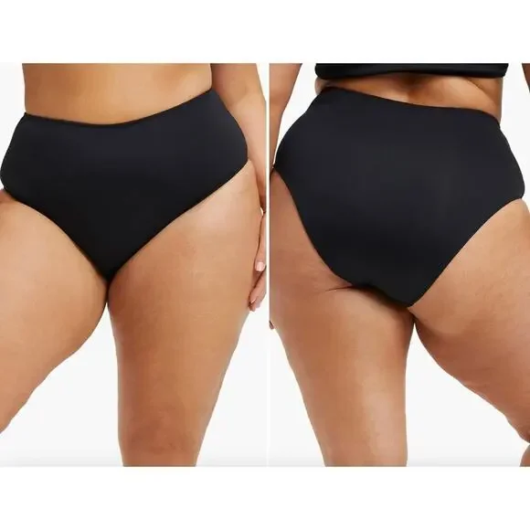 Good American Basic Black Bikini‎ Bottoms NWT