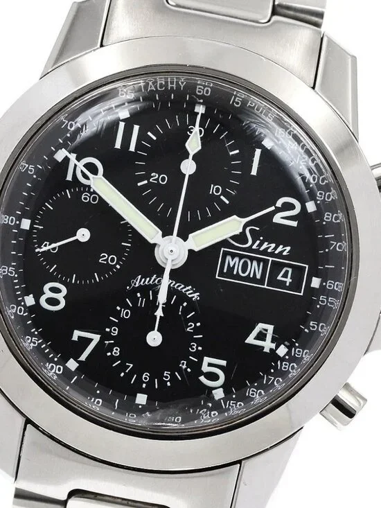 Sinn 103.B.AUTO.POL.TY Chronograph day date black Dial Automatic Men's_938359