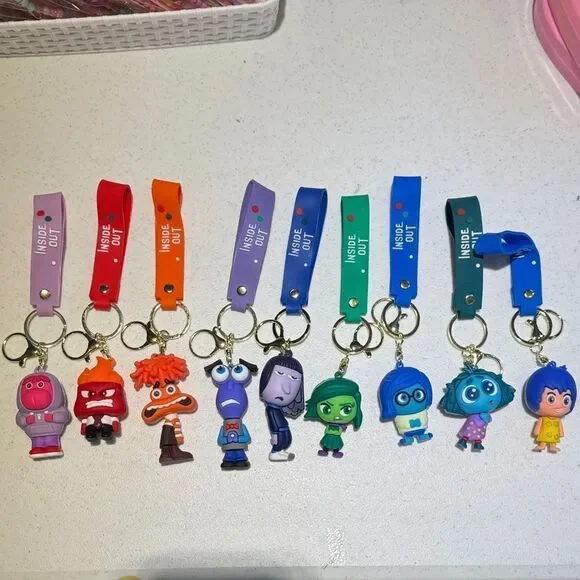 Set of 9 Piece Inside Out 2 Key Charm Set