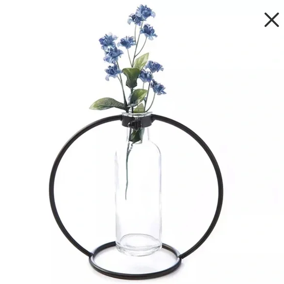 Budvase ~ Metal and Glass Budvase, EUC