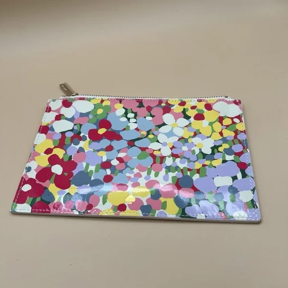 Kate Spade New York Womens Floral Print Pencil Pouch Clutch Large Coinpurse Y2K