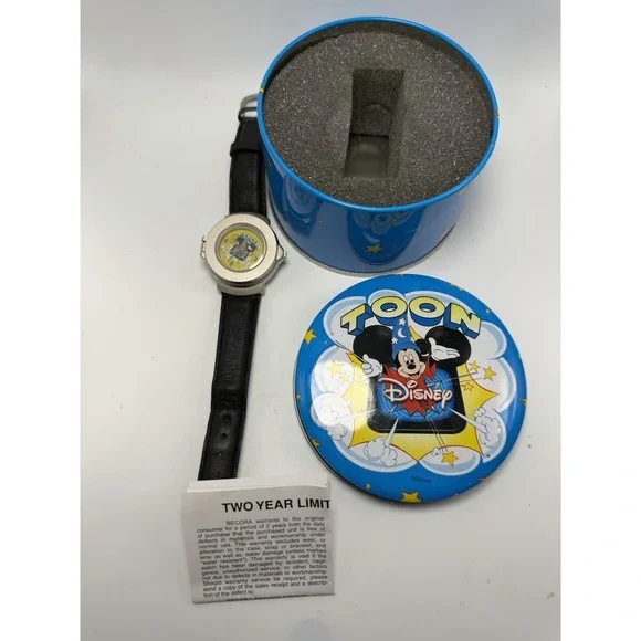 Disney Toon Mickey Mouse Watch Fantasia New Battery 34MM 7
