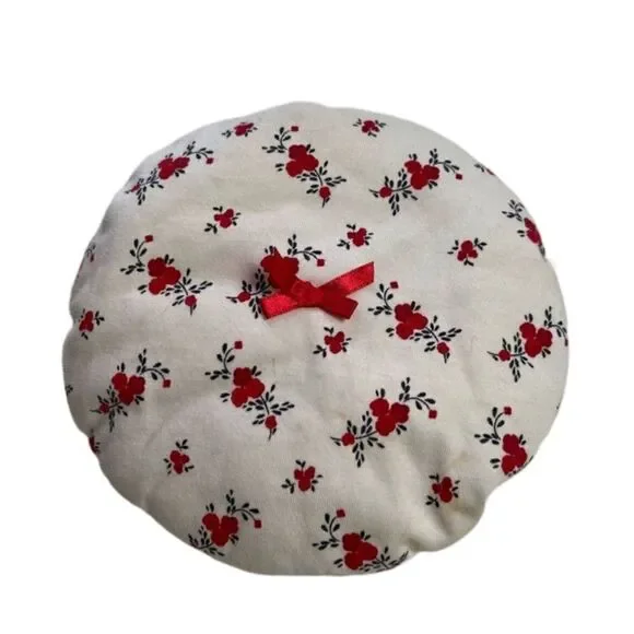 Vintage 1980s Floral Baby Beret Hat
