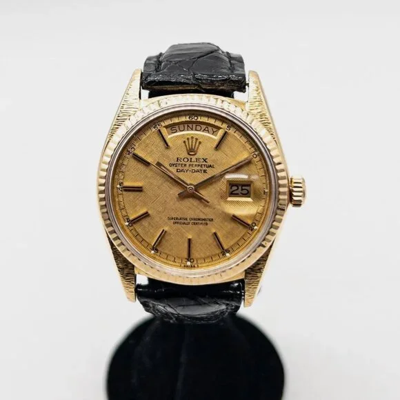 ROLEX 36mm CHAMPAGNE 18k Yellow Gold MENS PRESIDENT Watch
