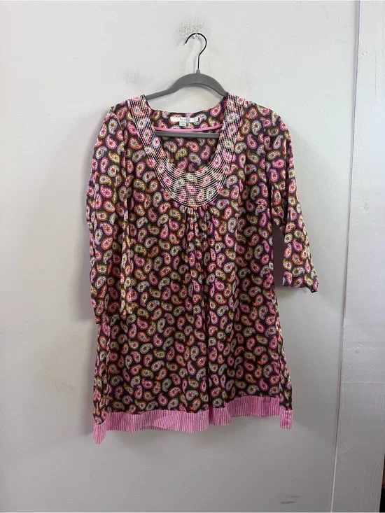 Boden paisley tunic swimsuit coverup dress 8