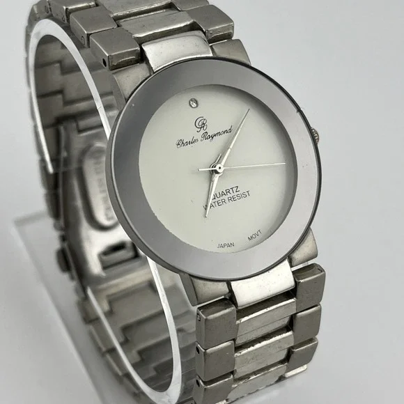 Charles Raymond Watch Men‎ 33mm Case Silver 7.75