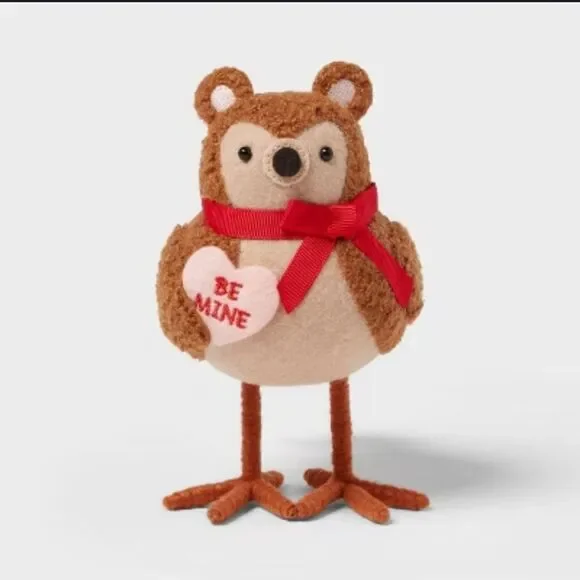 NEW! 2025 Target Spritz Valentine’s Day Bear 'BUTTONS' fabric Bird