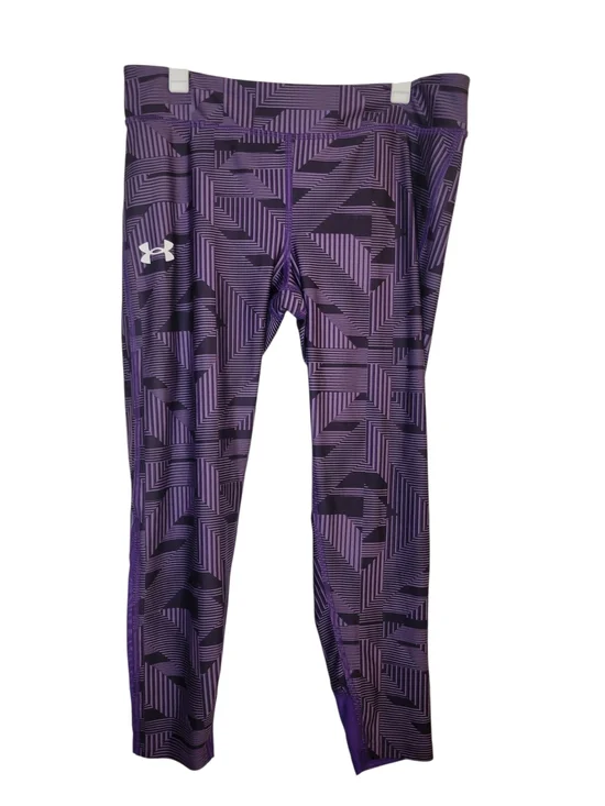Under Armour Girls Purple Geo Print Leggings