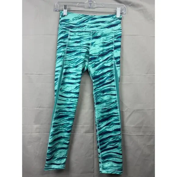 Old Navy Girls Blue Wave Go-Dry Leggings, Size L (10-12)