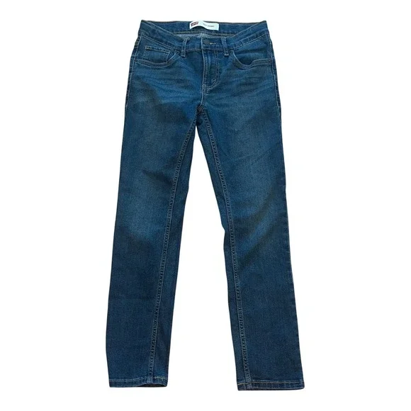 Levis 510 Skinny Boys Jeans‎ Size 12 Reg Blue Denim Adjustable Waist 510TM
