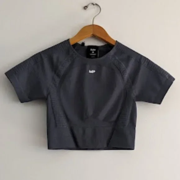 NWT MP Gray Tempo Seamless Crop Top Size M