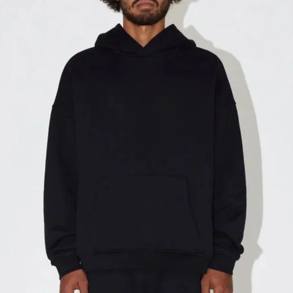 Khy Fleece Oversized Zip Hoodie Black