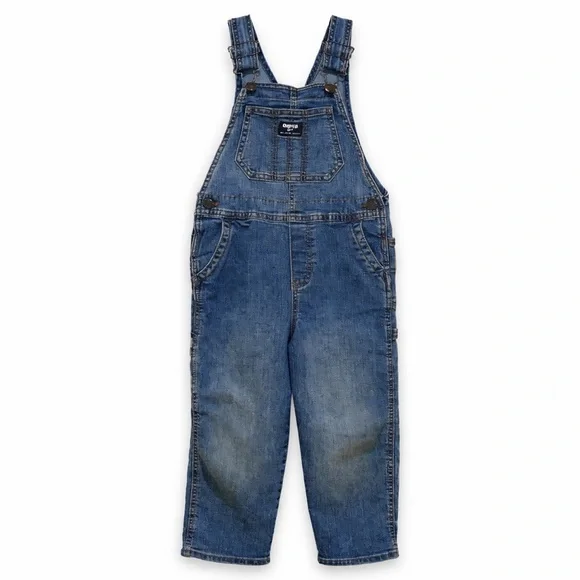 🧵 OshKosh B’gosh 5T Denim Overalls | Classic Vestbak Toddler Jean Dungarees