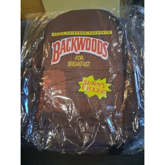 Backwoods‎ For Breakfast Print Backpack, Adjustable Straps LIMITED EDITION