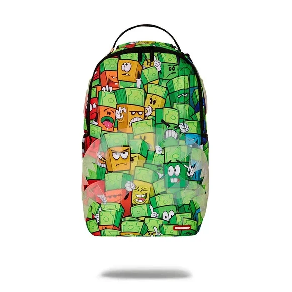 Sprayground Money Boyz DLXSV Backpack Unisex Green Graohic Top Handle Bag SGB47
