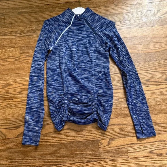 Athleta Heathered Blue Long Sleeve Top Size XS
