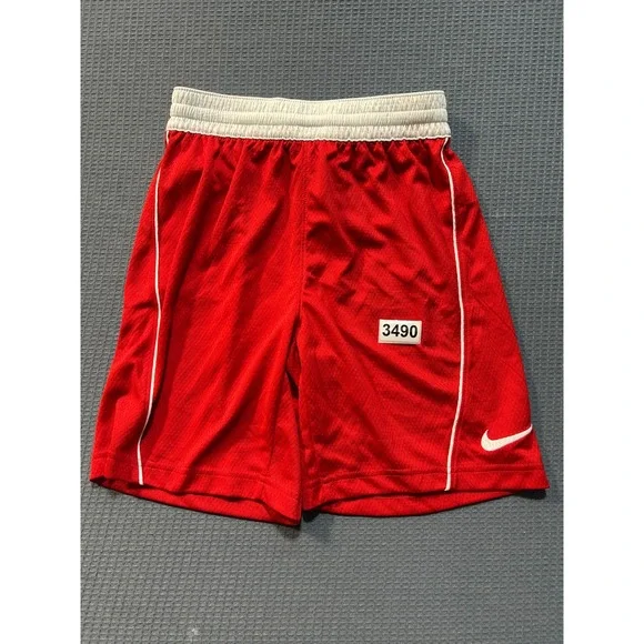 Nike Basketball Shorts Youth  Dri-FIT Mesh Athletic Sz M Red