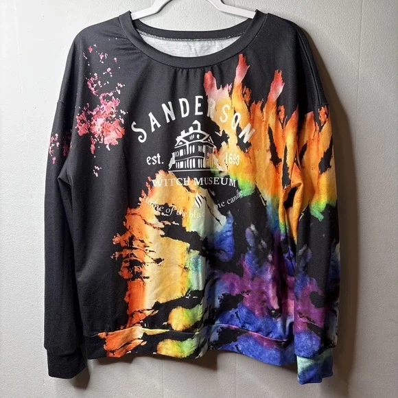 Sanderson Sister's Witch‎ Museum sweatshirt Size Large Home of the Black Flame