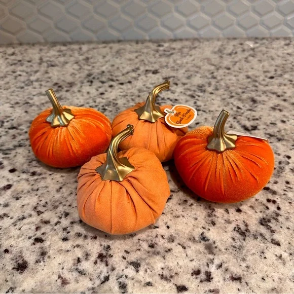 Target Velvet Soft Plush Pumpkins Fall & Halloween Decor
