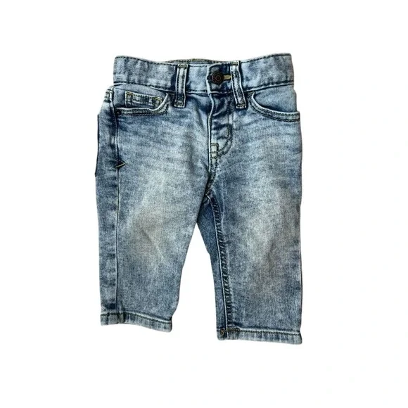 Cat & Jack Adjustable‎ Super Stretch 5 Pocket Skinny Blue Jeans sz 12 months