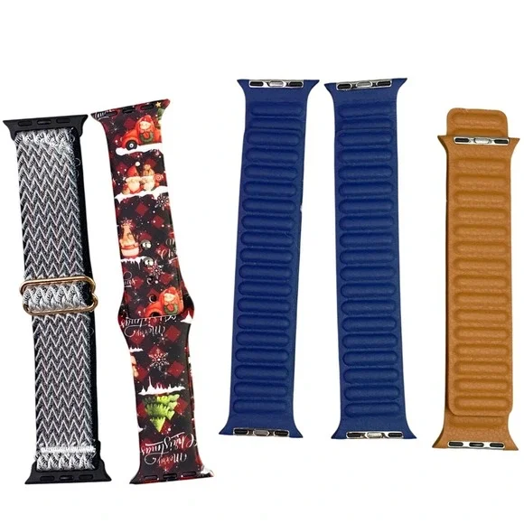 Lot of 5 Watch Bands‎ 38/40/41mm Magnetic Christmas Silicone NEW