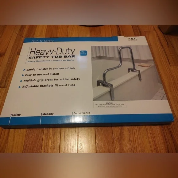 NIB-Heavy Duty Safety Bar Stainless Steel Elderly Bathtub Support Handle Grab.