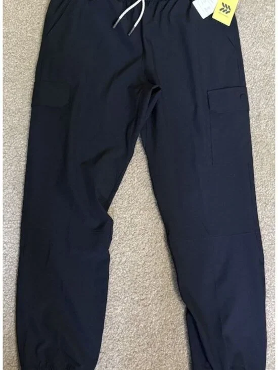 All In Motion Girls XL Size 14 Cropped Cargo Pant Black NWT