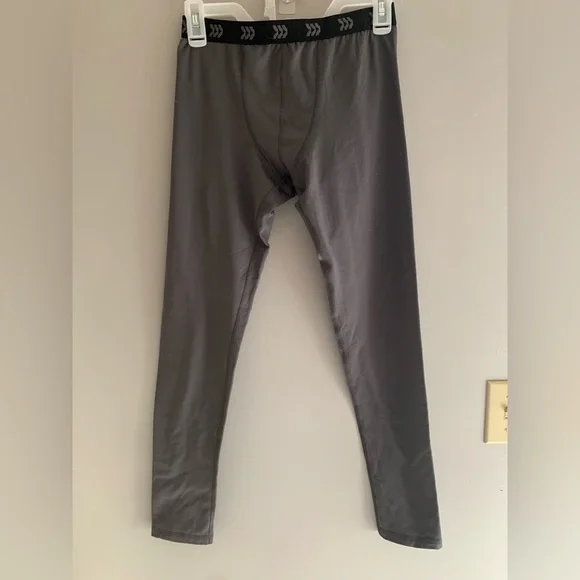 Youth Boys All In Motion Grey Long Insulated Athletic Stretch Outdoor Pants12/14