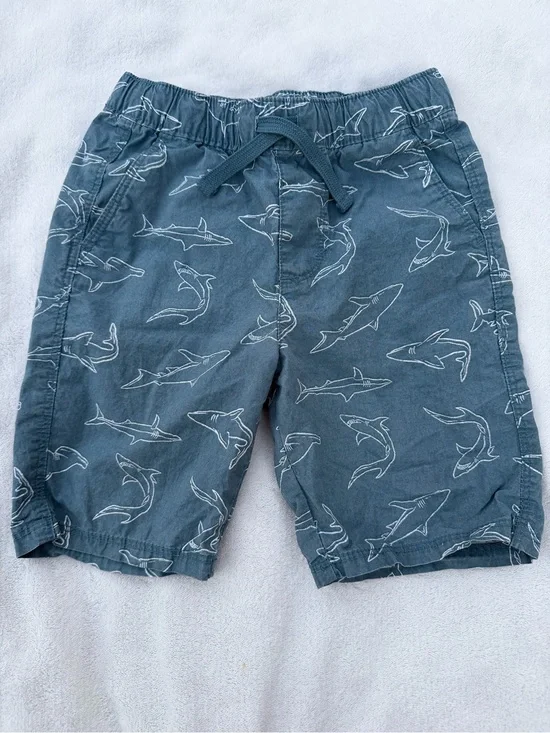 Old Navy Blue Shark-Print Kids Shorts Size 5T