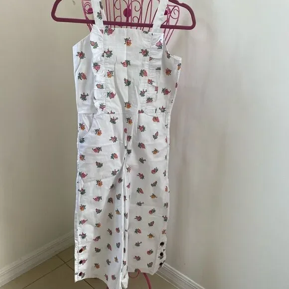 NEW Janie & Jack White Floral Print Jumpsuit 12