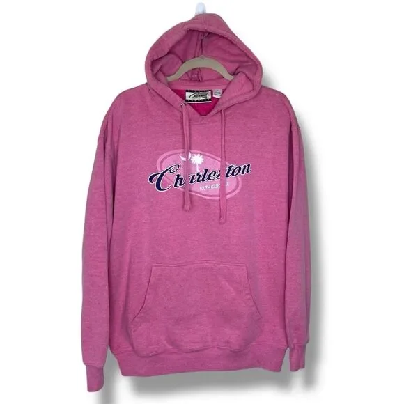 Coconut Creek Trading Co Charleston South Carolina Pink Hoodie Sweatshirt Large