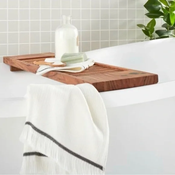 Slatted Wood Bathtub Tray - Hearth & Hand™ with Magnolia