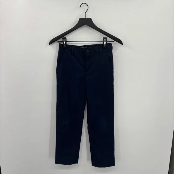 Lands End Boys Navy Blue Chino School Uniform Pants Size‎ 10 Elastic Waist
