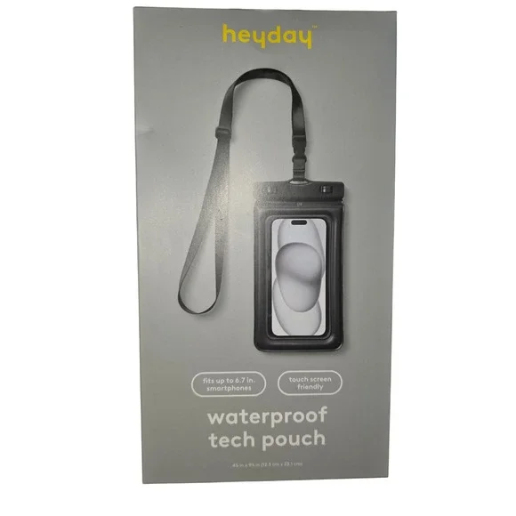 heyday Waterproof‎ Tech Pouch Black for Smartphones up to 6.7 in YM00701-000 NEW