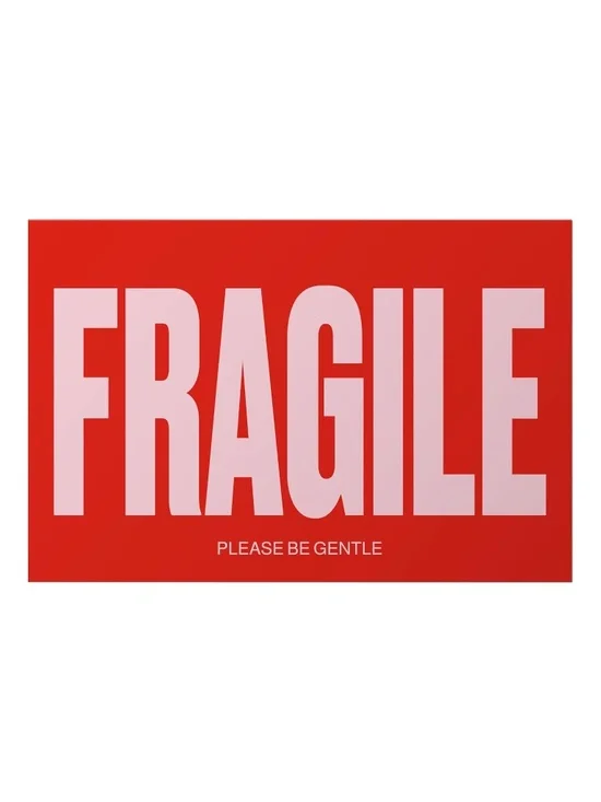 20ct. Fragile Stickers Handle w/ Care, Pink & Red, Labels 2