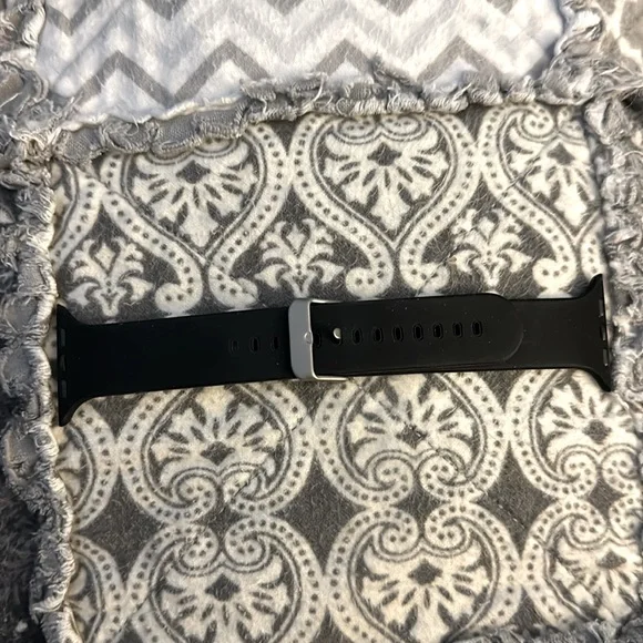 Apple watch black silicone band 44/45/49mm