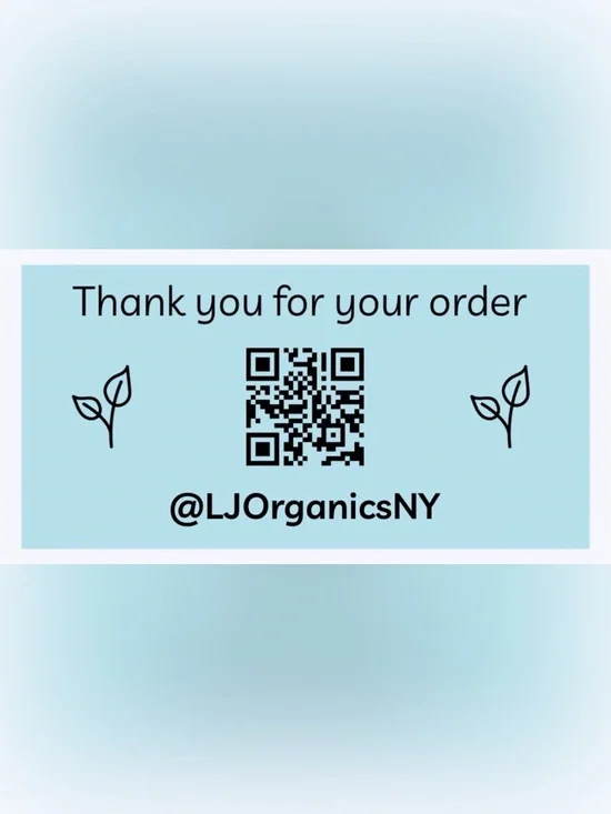30 CUSTOM STICKERS - 2” x 1” - THANK YOU FOR YOUR ORDER - W/ CLOSET NAME & QR