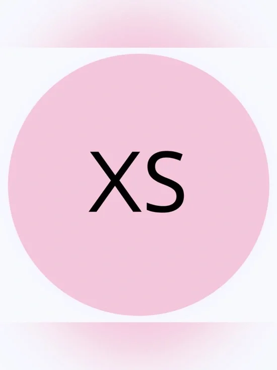 50 STICKERS - 2” ROUND - SIZE LABELS - EXTRA SMALL - ‘XS’ - PINK