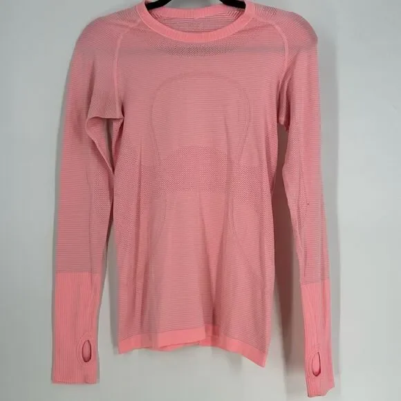 LULULEMON Swiftly Tech Neon Coral Longsleeve sz 6