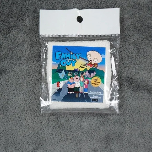 Rare Family Guy FOX Promo Embroidered Wrist Sweatband Sealed Collectible New