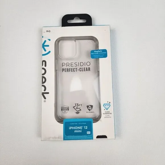 Speck Presidio Perfect-Clear Case iPhone 12 mini MagSafe 13ft Drop